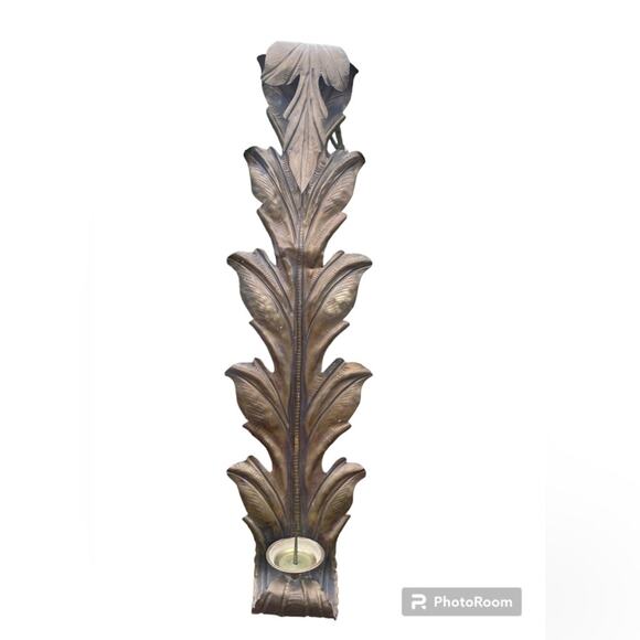Egidio Casagramde hammered vintage brass wall sconce